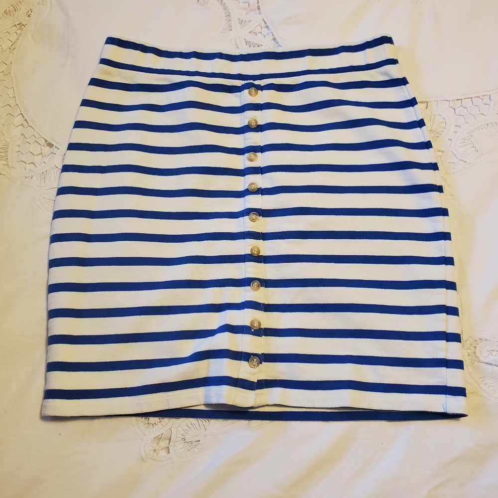 Free People nautical striped mini skirt